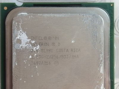 Procesor Intel Celeron D 326 2,53 GHz + pudełko od BOXa