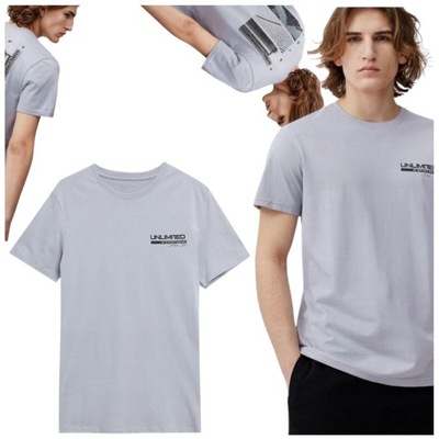 4F T-shirt Koszulka Męska Szara XXL