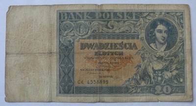 Banknot 20 zł 1931 r. Ser. CK