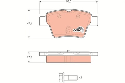 КОЛОДКИ ТОРМОЗНЫЕ PEUGOET ЗАД 307 00-/C4 04- GDB1620