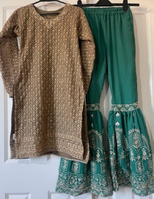 Tunika +spodnie piękne kolory S (X340) Indie