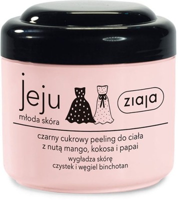 ZIAJA JEJU czarny peeling cukrowy do ciała 200ml