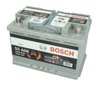 BATERÍA BOSCH S5 70AH 760A AGM P+ AUDI VW SKODA START&STOP GDANSK OSOWA  