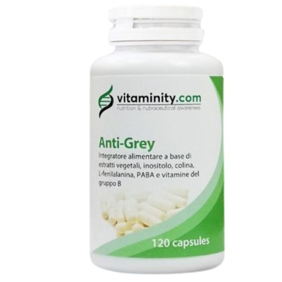 Vitaminity Anti Grey Suplement Przeciw Siwieniu Włosów ITALY 120kaps.