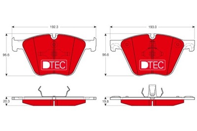 КОЛОДКИ ТОРМОЗНЫЕ - КОМПЛЕКТ DTEC COTEC GDB1964DTE