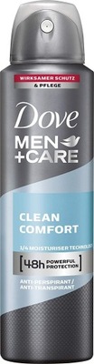 Dove Men+Care, Dezodorant Clean Comfort Anti-Transpirant, 150ml