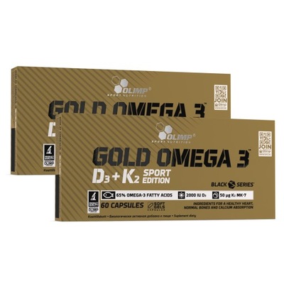 OLIMP GOLD OMEGA 3 D3 K2 SPORT 120kaps WITAMINY