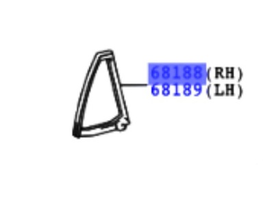 Toyota rav4 стекло угловая правый задняя 68188-42020 оригинальный номер фото №1