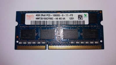 PAMIĘĆ RAM 4GB DDR3 SODIMM PC3 10600S 1333MHz