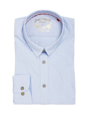 Bluzka Koszula Damska niebieska w paseczki PURE XL