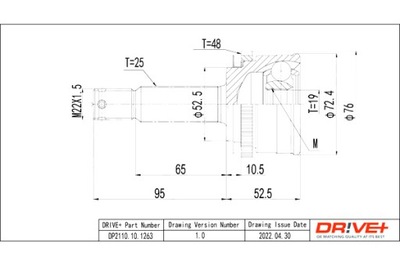 DRIVE+ LANKSTAS PUSAŠIO IŠORINIS HYUNDAI GETZ 1 1 02- + ABS 