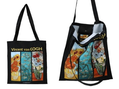 Carmani, płócienna torba na ramię/zakupy - V. van Gogh, Kolaż