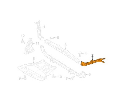 REINFORCER FRONT NISSAN ROGUE SPORT 2017- RIGHT  