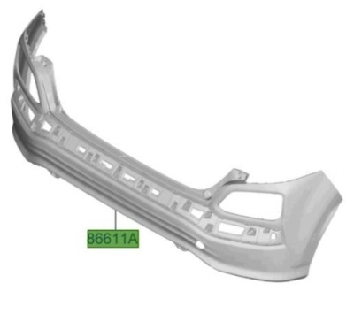 Hyundai kona ev 2017-2020 бампер задняя фото №1