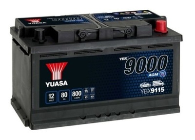 АКУМУЛЯТОР YUASA 12V 80AH/800A СТАРТ СТОП PLUS P+