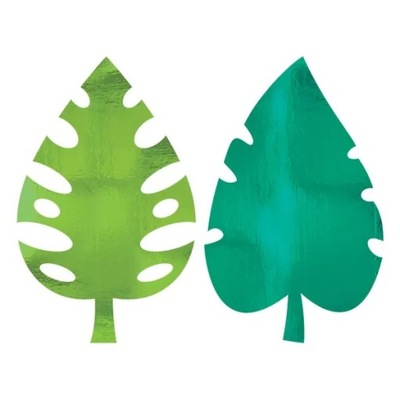 Liście palmowe papierowe zielone duże ozdobne 8szt