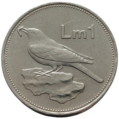 81266. Malta - 1 lira - 1986r. (opis!)