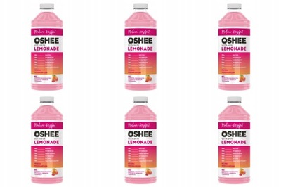 6x 1100ml OSHEE Vitamin Water Lemoniada Malina Grapefruit ZGRZEWKA
