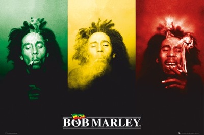 Bob Marley Rasta Flaga - plakat 91,5x61 cm