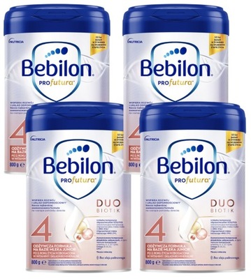 Zestaw Bebilon Mleko Modyfikowane Profutura Duo Biotik 4 4x800g