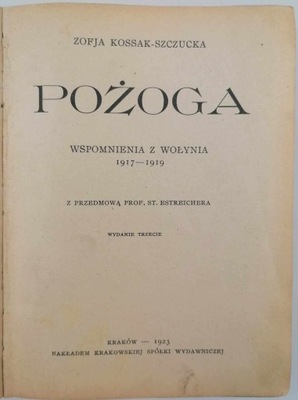 Pożoga - Zofja Kossak-Szczucka