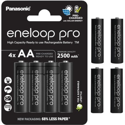 4x ENELOOP PRO AKUMULATORKI AA 2500 mAh Akumulatorek ENELOP PANASONIC JAPAN