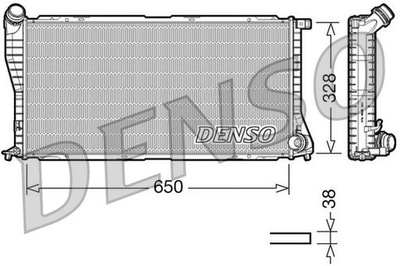 RADUADOR DE AGUA DENSO DRM05002  