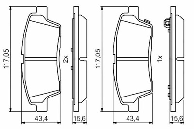 BOSCH ZAPATAS DE FRENADO PARTE TRASERA HYUNDAI GENESIS KIA QUORIS I 3.0 3.8 5.0  