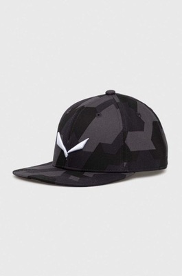 Salewa czapka z daszkiem Puez Camou kolor czarny wzorzysta 00.0000026482
