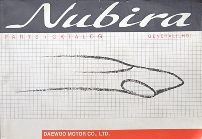 Daewoo NUBIRA; Parts Catalog; 1997 Katalog części 