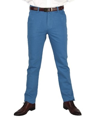 Spodnie męskie chino niebieskie HIT CENOWY W34 L36
