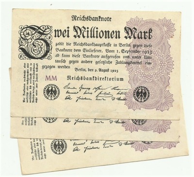 Niemcy 2 miliony marek 1923 stan UNC(-)