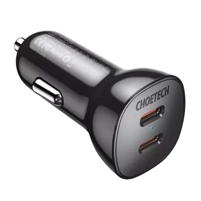 KROVIKLIS AUTOMOBILINĖ CHOETECH TC0008 40W 2X USB-C 