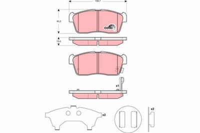 КОЛОДКИ ГАЛЬМІВНІ SUZUKI ПЕРЕД CARRY/IGNIS 1,3-1,5 00- GDB3276