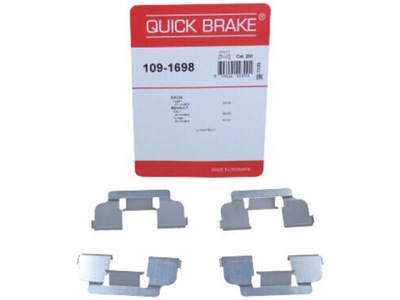 КОМПЛЕКТ МОНТАЖНИЙ КОЛОДОК ПЕРЕД QUICK BRAKE 109-1698