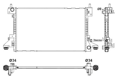 NRF RADUADOR DEL MOTOR DE AGUA CHEVROLET VOLT OPEL AMPERA 1.4H 11.11-  