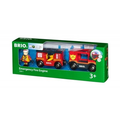 Kolejka pojazd strażacki Brio 3 elementy
