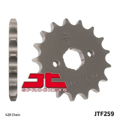 JT PINION GEAR FRONT 259 16 HONDA XL 125, NX 125  