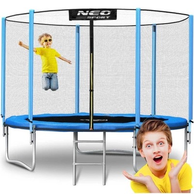 TRAMPOLINA OGRODOWA DLA DZIECI 183cm/ 6FT Z DRABINKĄ NEO-SPORT