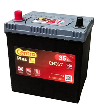 Аккумулятор centra plus 35ah 240a cb357 левый+ фото №1