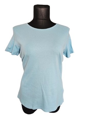 M&S koszulka t-shirt niebieska bawełniana maxi 48