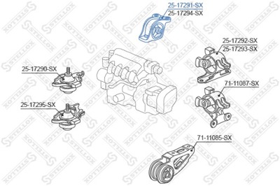 BOLSA DEL MOTOR SOPORTE HONDA JAZZ/FIT GD# 2002  