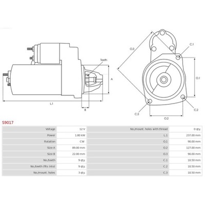 STARTERIS AS-PL S9017 