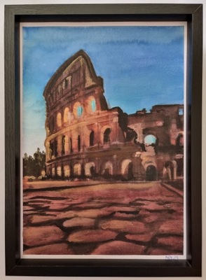 Koloseum. Rzym. Ramka.