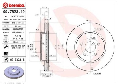 DISCO DE FRENADO PARTE DELANTERA MERCEDES W163 ML-KLASA 98-  