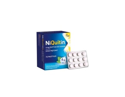 NiQuitin Pastylki do ssania 4 mg 72 sztuki 72 szt. pastylki