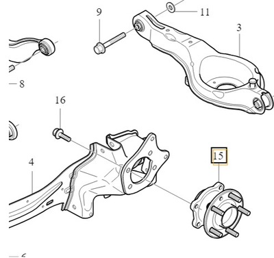 VOLVO V40 V40CC CUBO RUEDAS PARTE TRASERA COJINETE JUEGO CON  