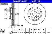 ATE DISCO DE FRENADO PARTE DELANTERA 258X23 V MAZDA 2 3 07-  