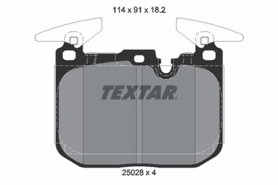 КОЛОДКИ ТОРМОЗНЫЕ BMW ПЕРЕД 1/2/3/4 10- 2502801