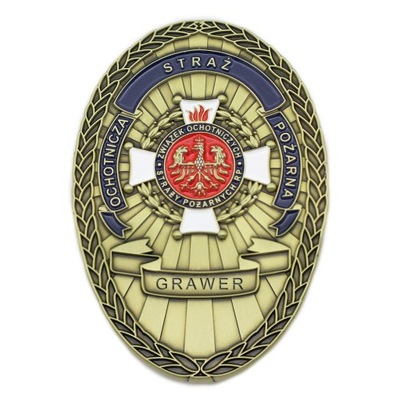 OSP odznaka Ochotnicza Straż Pożarna z grawerem